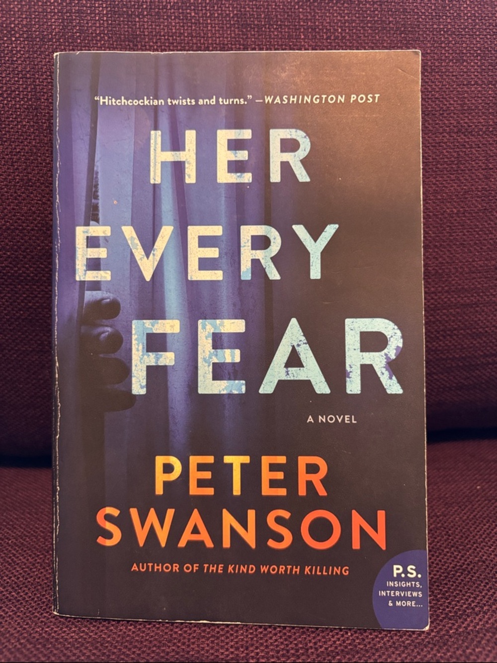Her Every Fear by Peter Swanson - Paperback Thriller